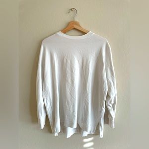 Muji oversized white long sleeve shirt (unisex)